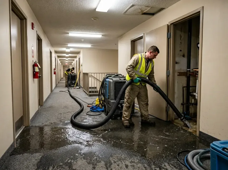 multi-unit-apartment-hallway-f-005 — frequently asked questions, Emergency Burst Pipe Water Extraction & Removal in Darnesto…